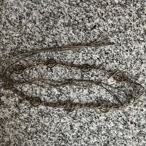 Gold and Tan Chain Belt